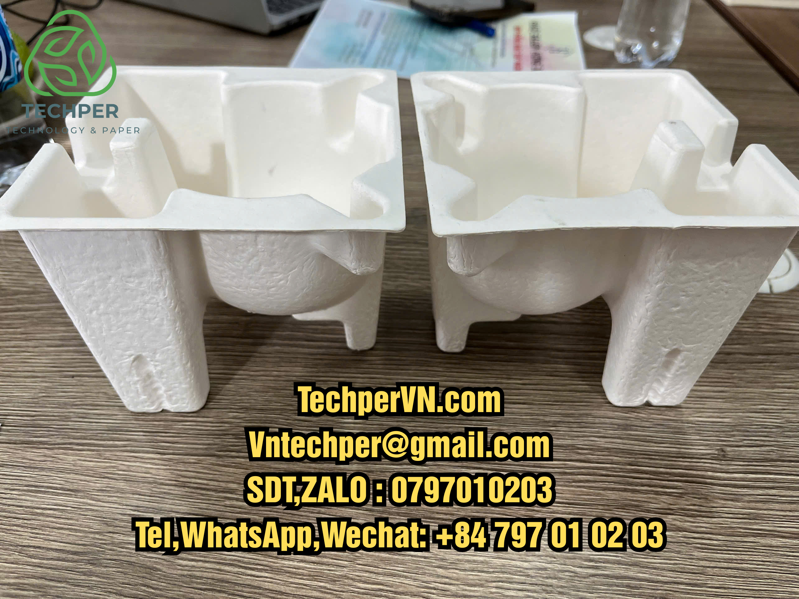 khay giấy trắng định hình